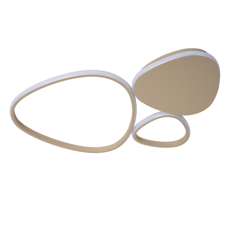 Lucide SAMLING - Flush ceiling light - LED Dim. - CCT - 1x30W 2700K/4000K - Taupe